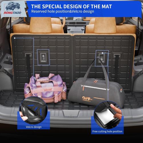 Rongtaod Floor Mats Compatible with 2024 2025 2026 Hyundai Santa Fe 6&7 Seats for Gas&Hybrid Trunk Mat Cargo Mat Cargo Liner All Weather Santa Fe Accessories (Trunk Mat with Backrest Mat Floor Mats)
