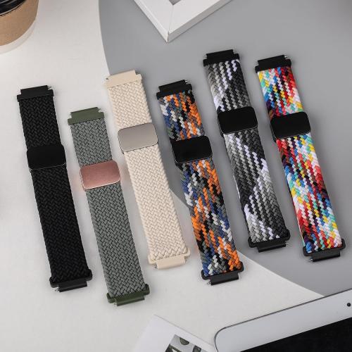 18mm Braided Bands for Garmin Venu 3S 2S/Venu 4 41mm/Vivoactive 4S/Vivomove 3S/Forerunner 265S/255S Band Women,18mm Quick Release Magnetic/Parachute Buckle Woven Fabric Nylon Sport Watch Strap