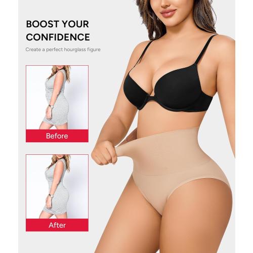 Size XL.....Nebility 2 Piece Tummy Control Shapewear Butt Lifting Underwear Seamless Panties for Women Under Dress Faja Body Shaper
