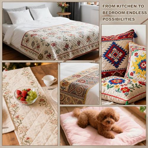 RRKTP Cotton Quilt Batting by The Roll,80/20 Cotton/Polyester Blend Batting for Quilting,Warm Soft Natural Batting for Sewing,Stuffing for Crafts Handmade Quilts&Sewing Project 90 X 20 Yard