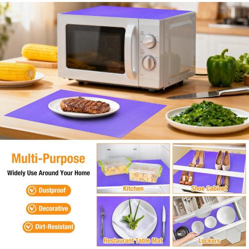 10Pack Refrigerator Liners,Fridge Shelf Liners,17.7x11.4 in,Purple