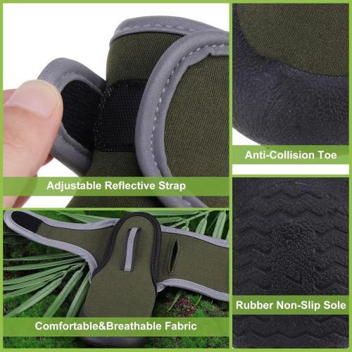 Size L EXPAWLORER Waterproof Dog Shoes for Small Medium Large Dogs, Dog Shoes for Hot Pavement, Hiking Walking, Reflective Dog Booties for Outdoor Snow Rain Days, Anti-Slip Dog Boots & Paw Protectors