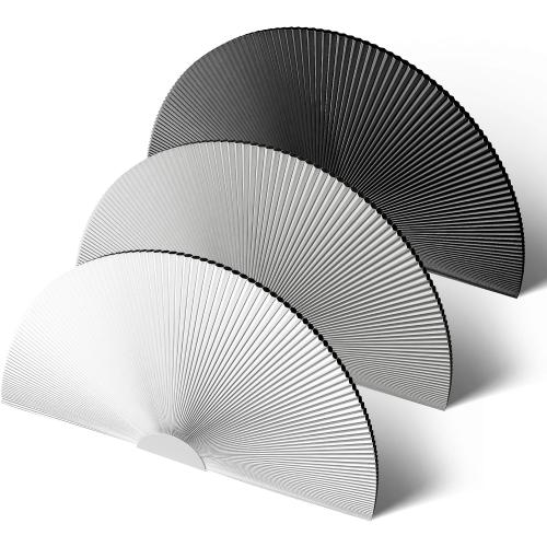 Arch Window Shades Blackout Half Circle Cordless Cellular Shades No Drill Half Moon Honeycomb Blinds for Indoor Window Thermal Insulation Noise Reduction,Blackout-White,48 W x 24 H