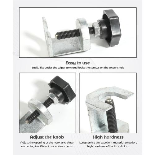 Wiper Arm Puller,Car Accessories Professional Windshield Wiper Arm Removal Tool,Automotive Tools,Heavy-Duty Universal Car Windscreen Repair Tools Kit,Fit for Most Cars and Light Trucks