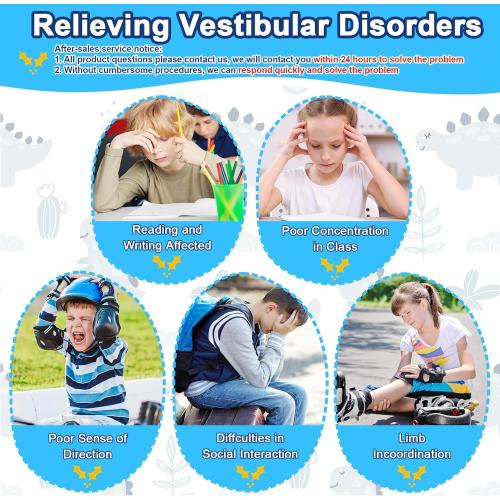 Sensory Spinning Chair for Autistic Kids, Sensory Room Must Haves Sensory Swivel Chair, Sit and Spin Autism Toys for Kids, Training Body Coordination, Metal Base, Non-Slip Design, Blue