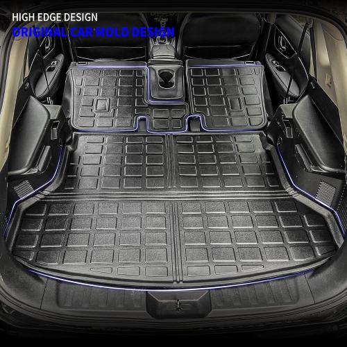 Rongtaod Cargo Mat Compatible with 2014-2020 Nissan Rogue Trunk Mat Cargo Liner All Weather Back Seat Cover Protector 2019 Rogue Accessories (Backrest Mats Trunk Mat)