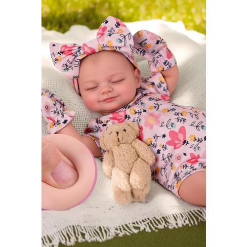 BABESIDE Lifelike Reborn Baby Dolls - Skylar, 17-Inch Realistic Newborn Baby Doll Real Life Baby Doll Girl with Gift Box for Cuddling, Role Playing and Collection