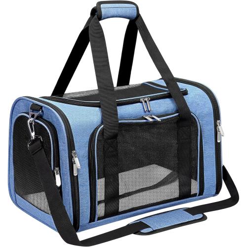 Soft-Sided Cat/Dog/Pet Carrier, Collapsible Pets Travel Carriers