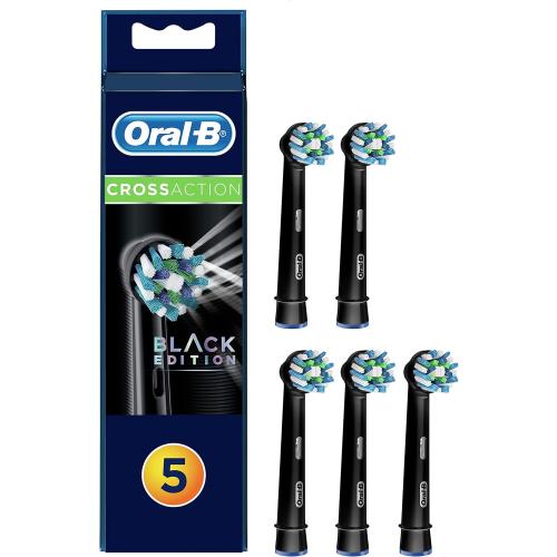 5 PCS Oral-B CrossAction Toothbrush Heads - 16 Degree Bristles for Superior Cleaning