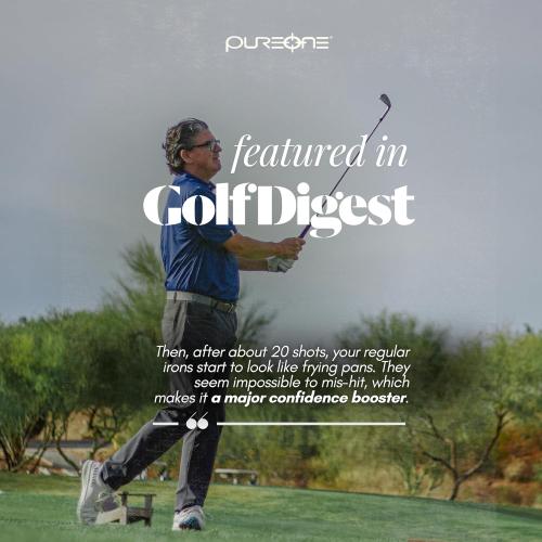 PureGrip™ Golf Training Aid Club – Right-Handed Swing Trainer with Small Club Head and Molded Grip for Consistency and Accuracy – Improve Muscle Memory, Grip Position, and Swing Tempo