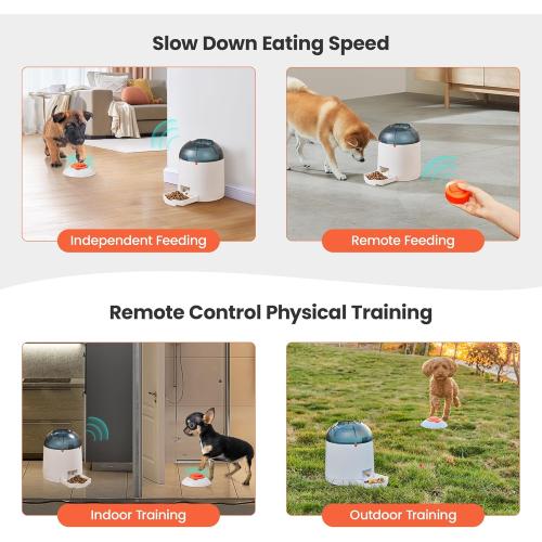 Potaroma Dog Puzzle Feeder Toy, Interactive IQ Training, Electronic Treat Dispenser, Automatic Rechargeable with Remote for Food Dispensing, All Breeds, 280ml Capacity