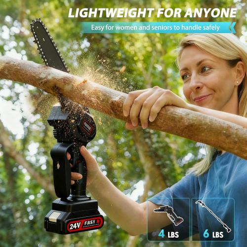 ALSO GO 2-in-1 Electric Pole Saws for Tree Trimming 4  6 Inch Mini Chainsaw Cordless with Extension Pole 12.6 FT Max Reach, 2×2.0Ah Battery Powered Pole Saw Tree Trimmer for Limb Branch Cutter