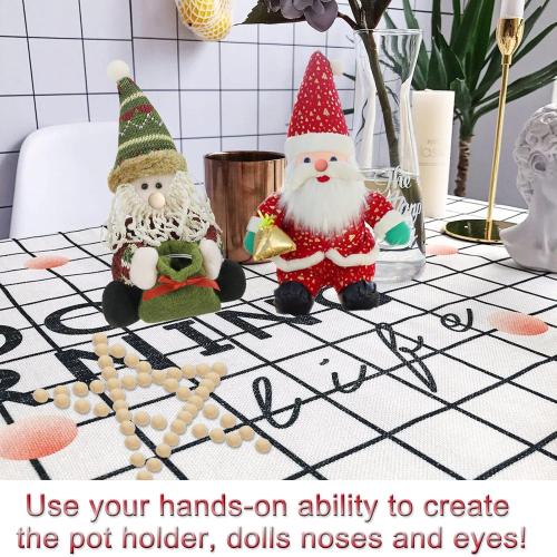 200pcs Mini Half Wooden Beads, 12mm Unfinished Round Split Wood Balls for Craft Paint, 1/2 inch Diameters Natural Half Sphere Ornaments