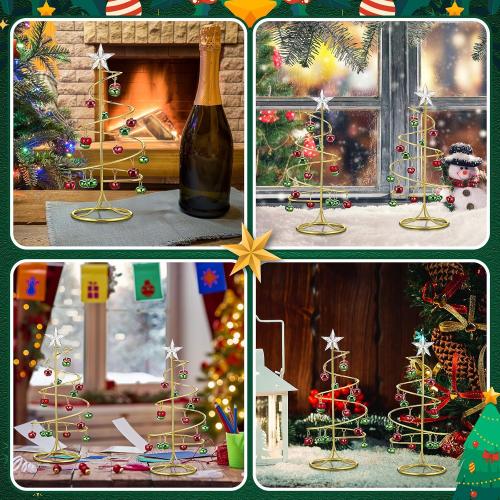 Hicarer 2 Pcs 11.4 Christmas Ornament Display Tree, Stylish