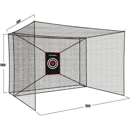 Storgem Golf Batting Cage Net with Extra Striking Net, Net Only, Heavy Duty Golf Hitting Practice Net, Backyard Batting Cage for Sports Training