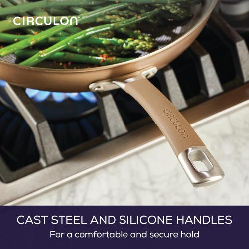 Circulon Premier Professional Hard Anodized Nonstick Cookware Induction Pots and Pans Set Nonstick, Home Essentials, 12-Piece, Bronze MISSING ACCESSORIES/PIECES