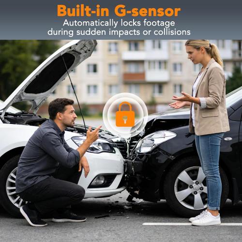4K Dash Cam Front and Rear, STARVIS 2 Night Vision, Free 64GB Card, 5GHz WiFi with App, Built-in GPS, Dash Camera for Cars 170° Wide Angle, 3 IPS Screen, Loop Recording, 24H Parking Monitor