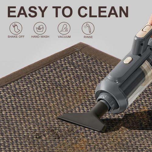 LEKEEPGO Door Mat 17x29, Non Slip Door Mat Indoor Entrance, Rubber Backing Indoor Door mats Washable Absorbent Low-Profile Doormat Front Entryway Entry Resist Dirt Inside Door Mats, Brown