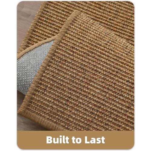 Color&Geometry Handwoven Jute Entry Rug - Natural Textured Front Door Mat 36x60, Non-Slip Durable & Eco-Friendly Doormat for High-Traffic Entrance, Rustic Farmhouse Welcome Mat, Sisal Brown