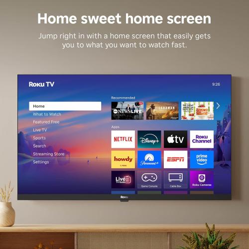 Roku Smart TV 2025 – 32-Inch Select Series, 1080p Full HD TV – Roku TV with Voice Remote – Flat Screen LED Television with Wi-Fi for Streaming Live Local News, Sports, Family Entertainment