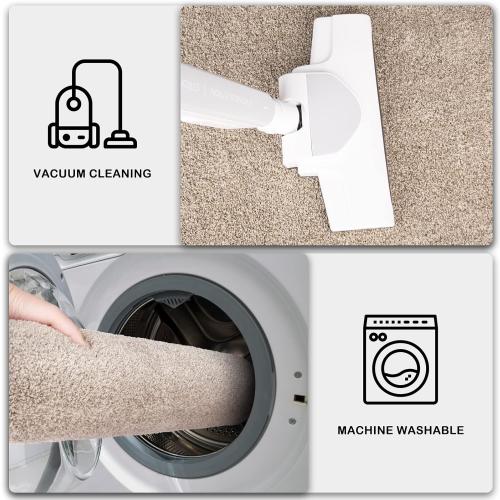 PURRUGS Dirt Trapping Door Mat 34 x 59, Non-Slip Machine Washable Entry Rug, Shoe Scraper, Dog Doormat, Super Absorbent Welcome Mat for Front & Back Door, Muddy Shoes & Paws, Taupe