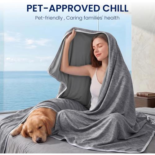 Topcee Cooling Blanket Queen Size 90x90 for Hot Sleepers Summer Blanket