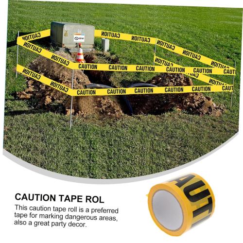 Alipis Caution Tape Roll Yellow Black Safety Tape Weatherproof for Halloween Decorations Indoor Outdoor Use