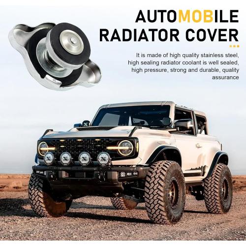 Car Radiator Cap, Metal Scratch-resistant Rust-proof Radiator Protective Cover, T16 T18 Leak-proof Vehicle Water Tank Seal Tool, Universal for Most Vehicles (Silver)