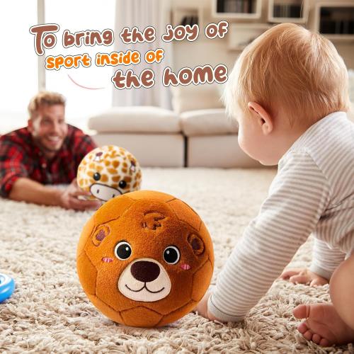 VangeBow Silent Indoor Soccer Ball for Toddlers Soft Plush Toy