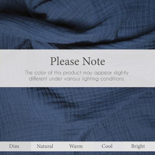 Salt Earth 100% Cotton Gauze 80X90 Queen 4 Layered Blanket- Dress Blue