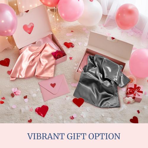 BEDELITE Satin Pillowcase for Hair and Skin, Super Soft and Cooling Similar to Silk Pillow Cases 2 Pack with Envelope Closure, Gift for Women Men(20x26 Standard Size, Stone Blue)