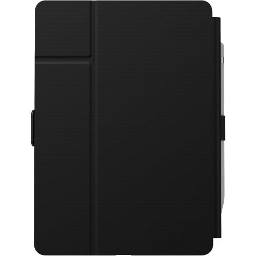 Speck Balance Folio Case for iPad 10.2 Inch (2019-2021) - Drop & Camera Protection, Slim Multi Range Stand, Apple Pencil Holder - Black/Black