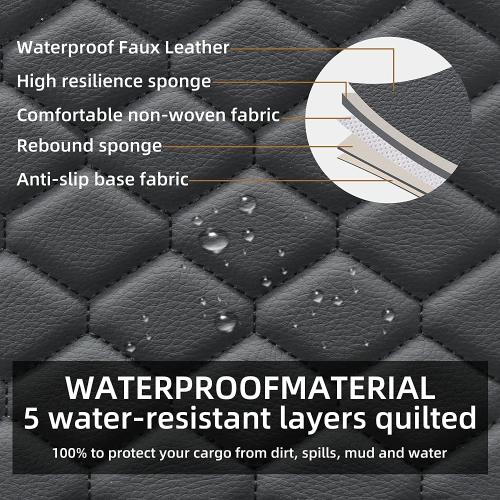 Black 4pc Elantrip Front Car Seat Covers Leather Water Proof Seat Protector Universal fit for Most Cars SUVs and Trucks Black