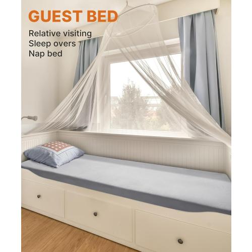 3 Inch Memory Foam Camping Mattress, Dual Layer Thick Sleeping Camp Pad for Car Tent Cot, Roll-Up Portable Glamping Floor Bed for Guests Sleepover