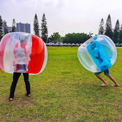 SUNSHINE-MALL 48 inch 2 pcs Bumper Sumo Ball for Adults,Kids, Inflatable Bounce Body Zorb Ball for Outdoor Team Gaming Play for 6 Ages  (red Blue)