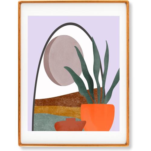 Recuerdos 18x24 Picture Frame, Natural Cherry Wood Poster Frame, Display Pictures 16x20 with Mat or 18 x 24 Without Mat for Horizontal or Vertical Wall Mounting, Large Home Decor Photo Frame
