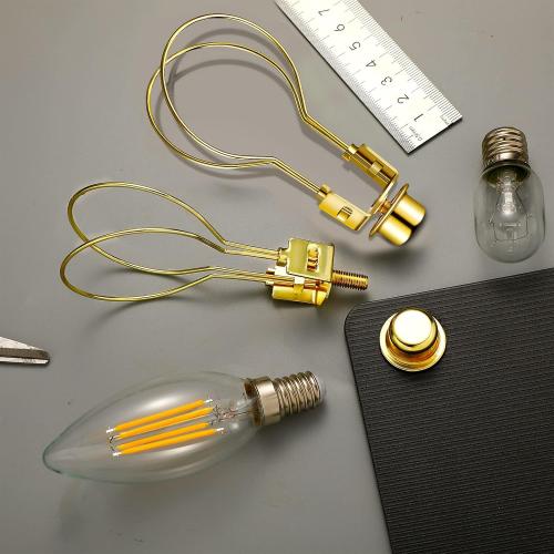 Honoson Bulb Lamp Shade Light Bulb Clip Adapter Includes Finial and Lampshade Levellers for Replacement