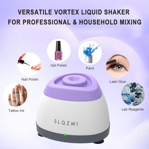 Mini Vortex Mixer, Nail Polish Shaker, Paint Shaker & Paint Mixer for Gel Polish, Acrylic Paints, Eyelash Adhesives, Tattoo Ink, Lab Vortex Mixer for Centrifuge Tubes and Test Tubes (Purple)