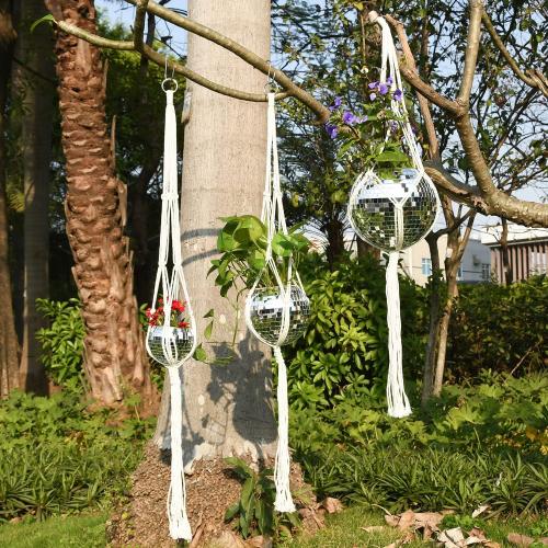 6 Disco Ball Plant Hanger with Hanging Rope, Hanging Chain, Hook, Circle | for Decoration