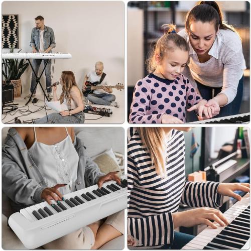 88 Key Digital Piano, Semi Weighted Electronic Keyboard Piano with Music Stand, Power Supply, Sustain Pedal, Bluetooth, Carrying Case, Headphones, USB-MIDI Compatibility, for Beginner Professional