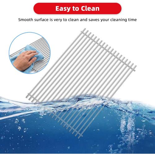 Grill Grates 66032 Flavorizer Bars for Weber Genesis II Grill Parts GS4 | 66095 Cooking Grates & 66795 Heat Deflector for Weber Genesis ii E-310 E-315 S-335, Stainless Steel