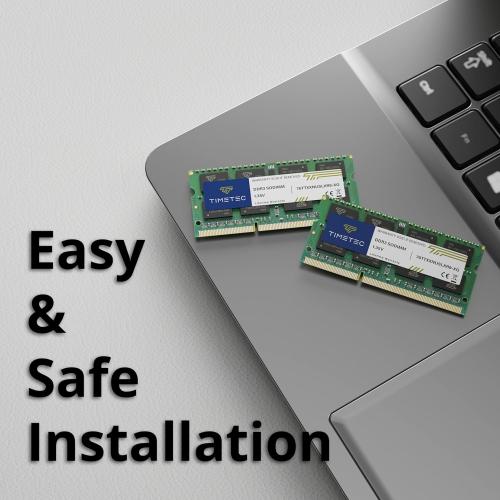 Timetec 16GB KIT(2x8GB) DDR3L/DDR3 1600MHz(DDR3L-1600) PC3L-12800 Non-ECC Unbuffered 1.35V/1.5V CL11 2Rx8 Dual Rank 204 Pin SODIMM Laptop Notebook RAM