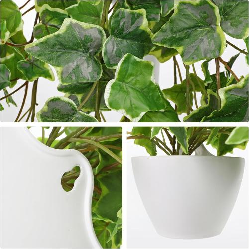 Hollyone Artificial Hanging Plants Wall Potted 47.2 Fake Ivy Vine Faux Ivy Leaves Hanging Greenery Plants for Wall Home Bedroom Indoors Outdoors Garden Patio Decor