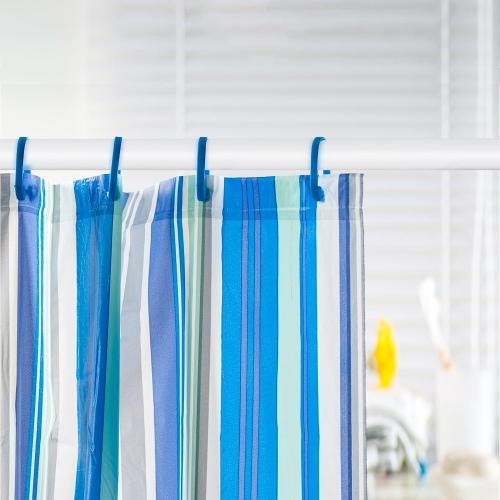 2 Pack Shower Curtain Rod 42-78 Inch, 1Diameter Spring Long Adjustable Tension Curtain Rods for Bathroom Windows Closet No Drilling No Rust, White