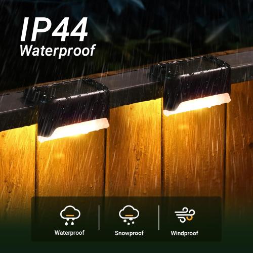 Solar Deck Lights Outdoor, Solar Step Lights Waterproof Led Lights for Outdoor Stairs, Step, Fence, Patio,Yard,Porch and Balcony(20 Pack,Warm White)