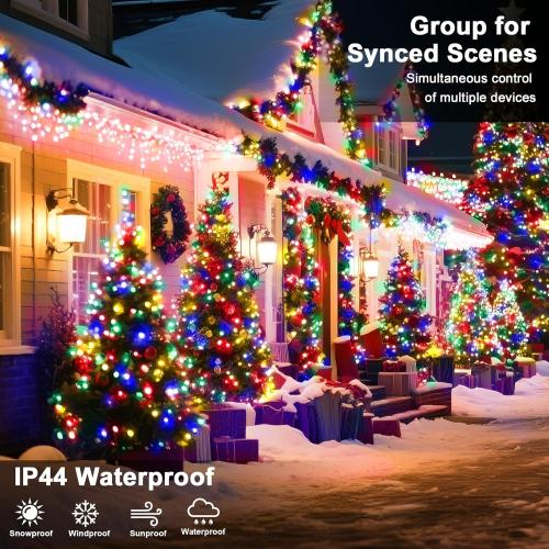 124 FT 380 LED String Lights Outdoor Indoor, Christams String Lights Waterproof 8 Modes & Timer, Fairy Lights Plug in for Bedroom, Weeding, Patio, Party, Holiday,Christmas Decor（Multicolor）