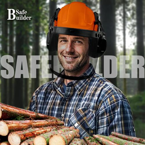 Q20X Forestry Safety Helmet 3 in 1 Chainsaw Arborist Helmet with Face Shield Ear Muffs Hearing Protection Hard Hats ANSI Z89.1 OSHA