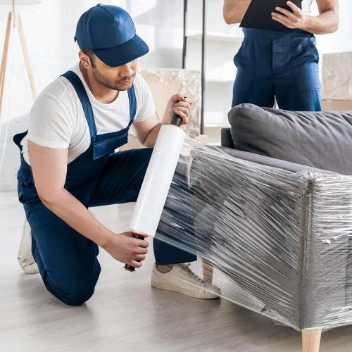 JARLINK Stretch Film, 15 Inch x 1000 Feet Shrink Wrap for Pallet Wrap, Industrial Strength Stretch Wrap with Handles, Moving Wrapping Plastic Roll, 60 Gauge, 2 Pack, Clear