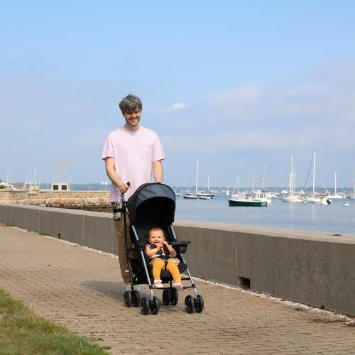 3Dlite Convenience Stroller, Gray – Lightweight Stroller with Aluminum Frame, Large Seat Area, 4 Position Recline, Extra Large Storage Basket – Infant Stroller for Travel and More
