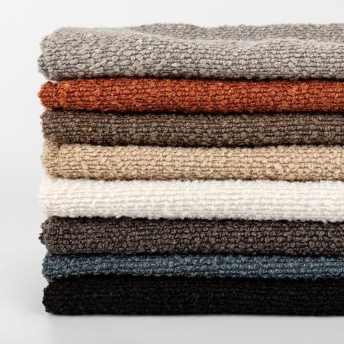 14x36 inch Boucle Lumbar Pillow Cover, Black Woven Texture Neutral Long Pillow Cover Breathable Cushion Case for Couch Sofa Bed Living Room Home Decor (Cover Only)